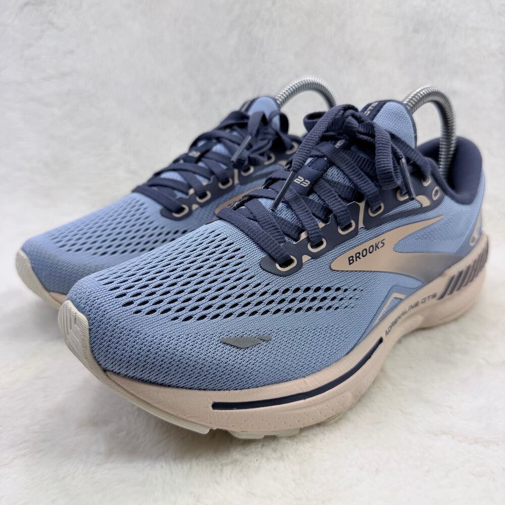 Brooks Adrenaline GTS 23 Womens Running Shoes Vista Blue Linen Size 8 Athletic - Picture 2 of 10